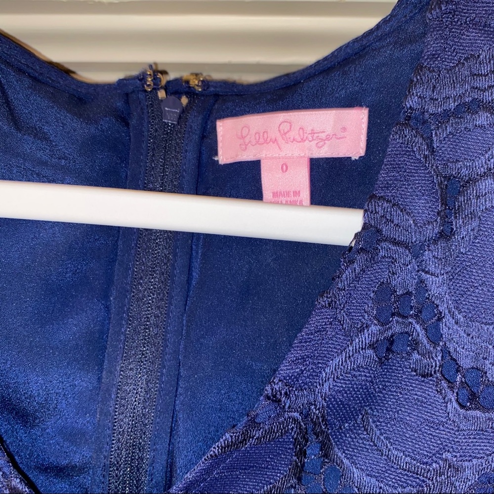 Lilly Pulitzer Dixie Sheath true Navy Lace Dress - Picture 6 of 6